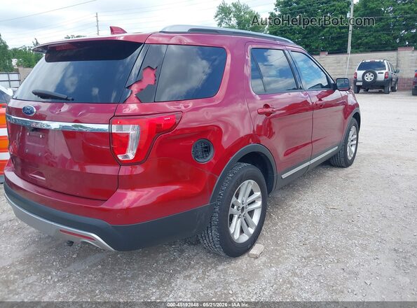 1FM5K7D88HGA75584 2017 FORD EXPLORER Red Trasero derecho