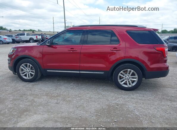 1FM5K7D88HGA75584 2017 FORD EXPLORER Red Vista interior de 360 grados