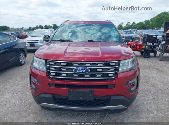 1FM5K7D88HGA75584 2017 FORD EXPLORER Red Vista del cuadro de instrumentos