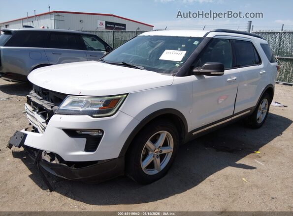 1FM5K7D88KGA32547 2019 FORD EXPLORER White წინა მარცხენა ხედი სამი მეოთხედიდან