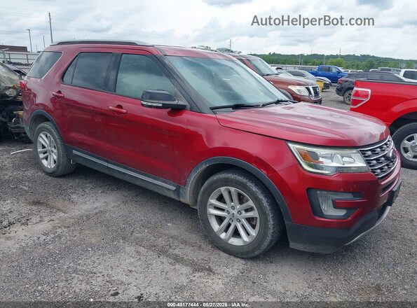 1FM5K7D89HGD14219 2017 FORD EXPLORER Красный Вид задней части салона