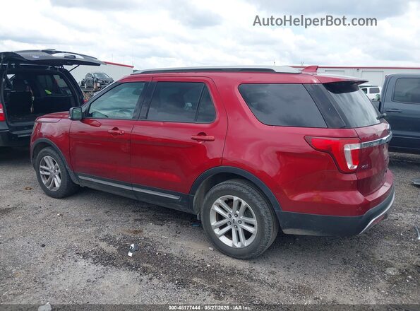1FM5K7D89HGD14219 2017 FORD EXPLORER Красный Панорамный вид салона 360°