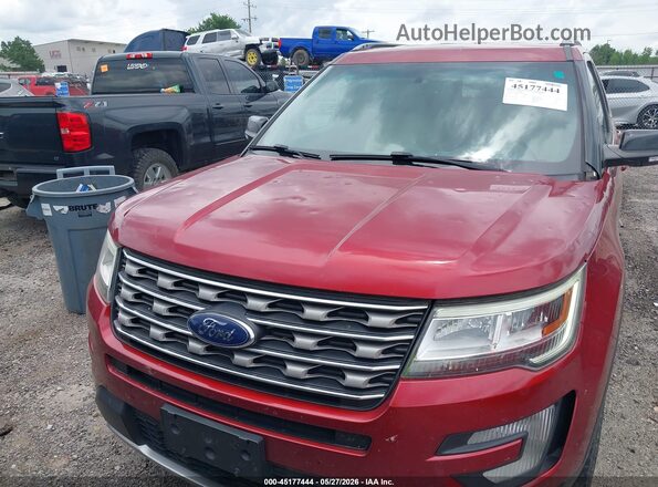 1FM5K7D89HGD14219 2017 FORD EXPLORER Красный Вид щитка приборов