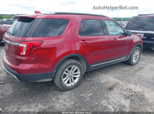 1FM5K7D89HGD14219 2017 FORD EXPLORER Красный Задняя правая четверть