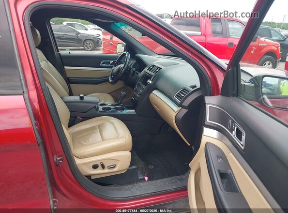 1FM5K7D89HGD14219 2017 FORD EXPLORER Красный Вид салона спереди