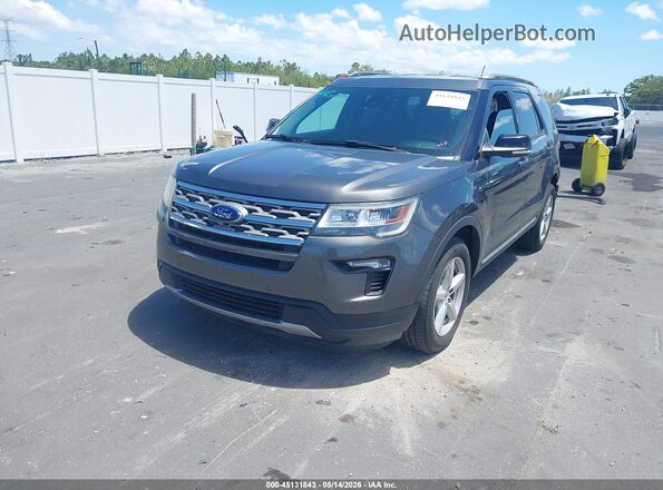 1FM5K7D89JGA34175 2018 FORD EXPLORER Gray Передня ліва чверть