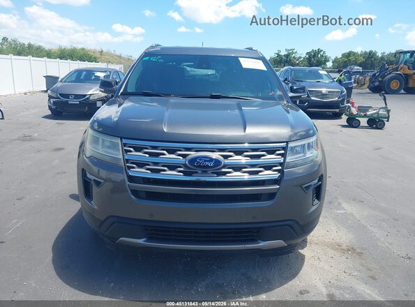 1FM5K7D89JGA34175 2018 FORD EXPLORER Gray Вид задньої частини салону