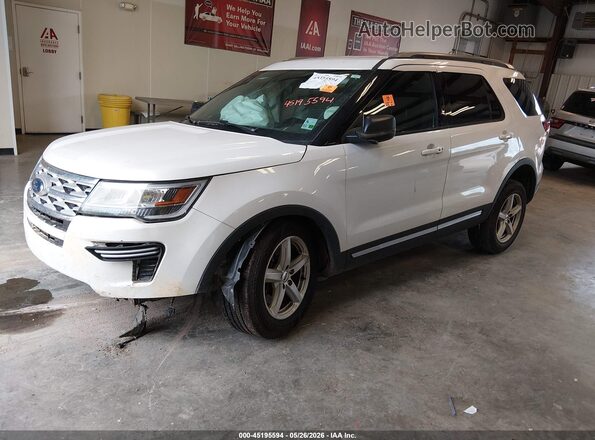 1FM5K7D89JGC63374 2018 FORD EXPLORER White Front left