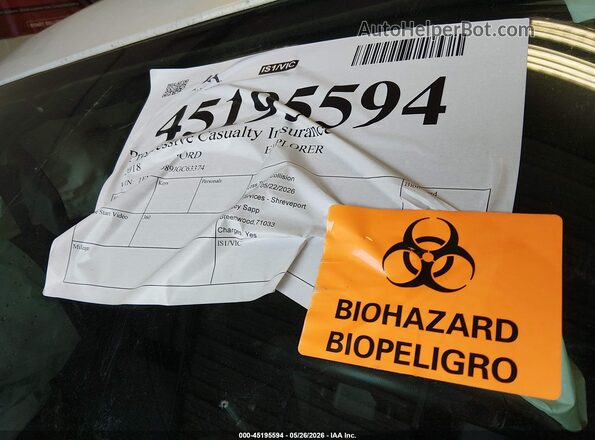 1FM5K7D89JGC63374 2018 FORD EXPLORER White VIN sticker view