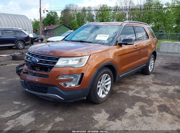 1FM5K7D8XHGA03057 2017 FORD EXPLORER Brown Առջևի ձախ երեք քառորդ տեսարան