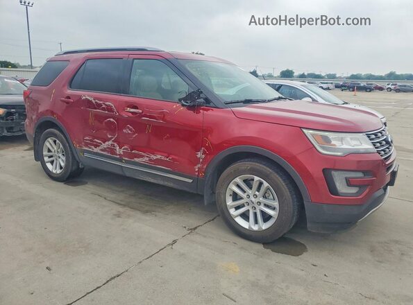 1FM5K7DH0HGC76461 2017 FORD EXPLORER Red წინა მარჯვენა