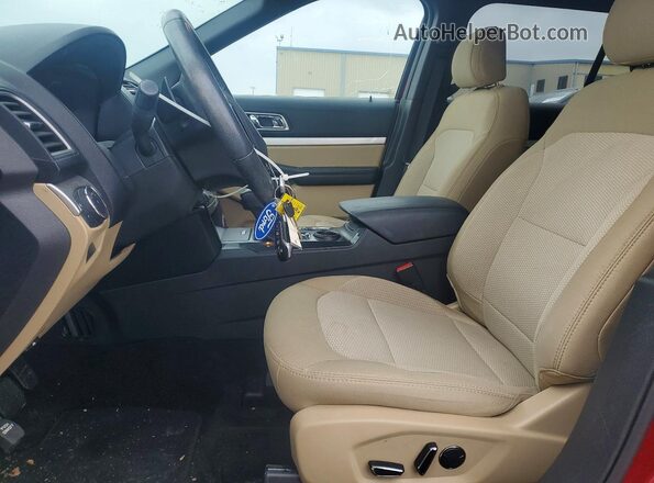 1FM5K7DH0HGC76461 2017 FORD EXPLORER Red წინა სალონის ხედი