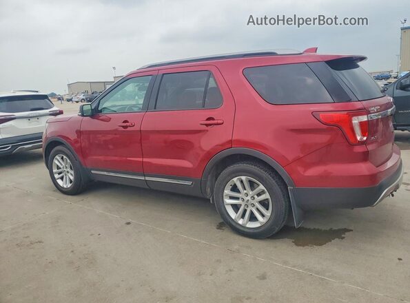 1FM5K7DH0HGC76461 2017 FORD EXPLORER Red უკანა მარცხენა