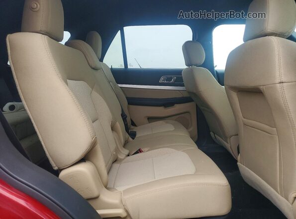 1FM5K7DH0HGC76461 2017 FORD EXPLORER Red უკანა სალონის ხედი