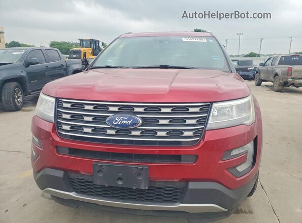 1FM5K7DH0HGC76461 2017 FORD EXPLORER Red წინა ხედი