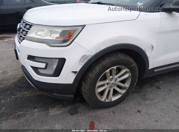 1FM5K7DH3GGC00330 2016 FORD EXPLORER White Vista frontal