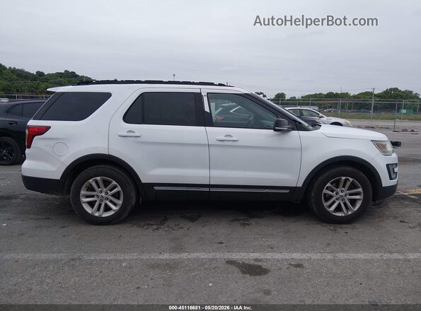 1FM5K7DH3GGC00330 2016 FORD EXPLORER White Vista interior trasera