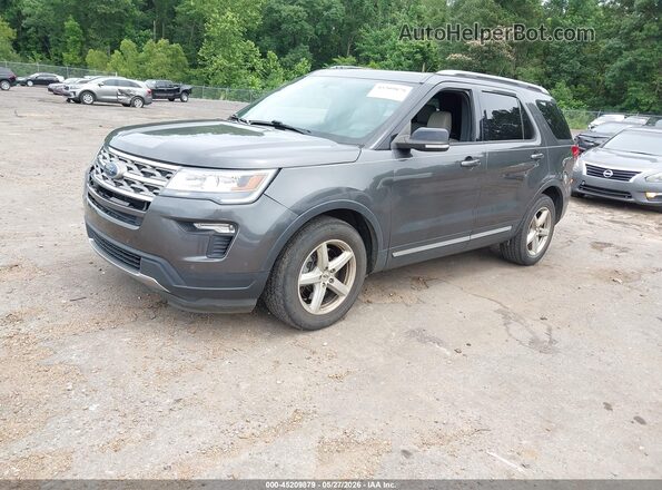 1FM5K7DH3JGA76678 2018 FORD EXPLORER Gray Vista tres cuartos delantera izquierda