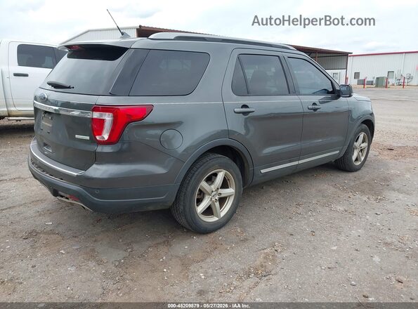 1FM5K7DH3JGA76678 2018 FORD EXPLORER Gray Trasero derecho