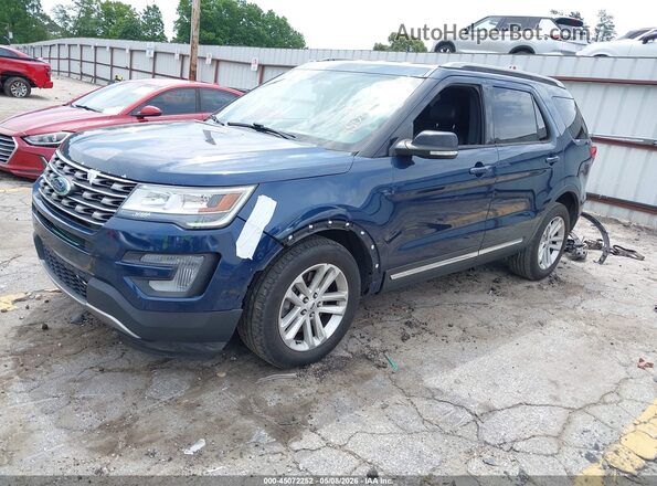 1FM5K7DH8HGC10241 2017 FORD FORD EXPLORER Синий Передняя левая четверть