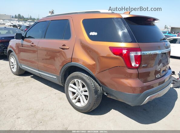 1FM5K7DH9HGC76930 2017 FORD EXPLORER Orange Rear left