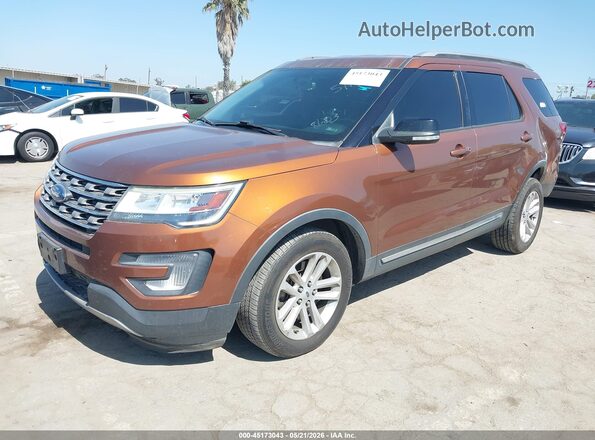 1FM5K7DH9HGC76930 2017 FORD EXPLORER Orange Front left