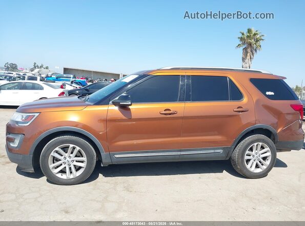 1FM5K7DH9HGC76930 2017 FORD EXPLORER Orange 360 interior view