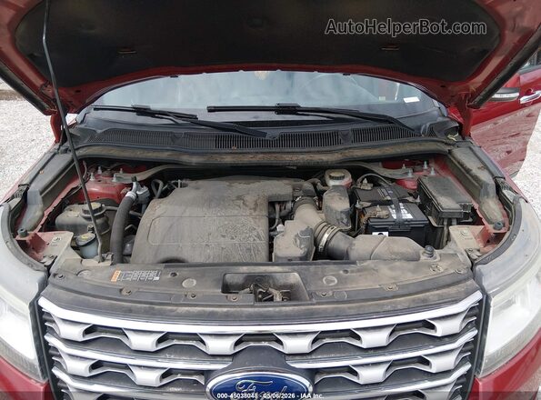1FM5K7F80GGC39163 2016 FORD FORD EXPLORER Red უკანა ხედი
