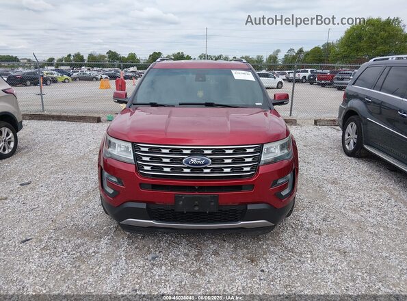 1FM5K7F80GGC39163 2016 FORD FORD EXPLORER Red უკანა სალონის ხედი