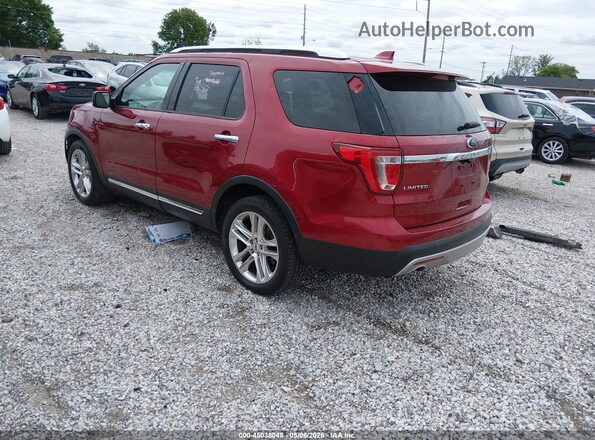 1FM5K7F80GGC39163 2016 FORD FORD EXPLORER Red უკანა მარცხენა