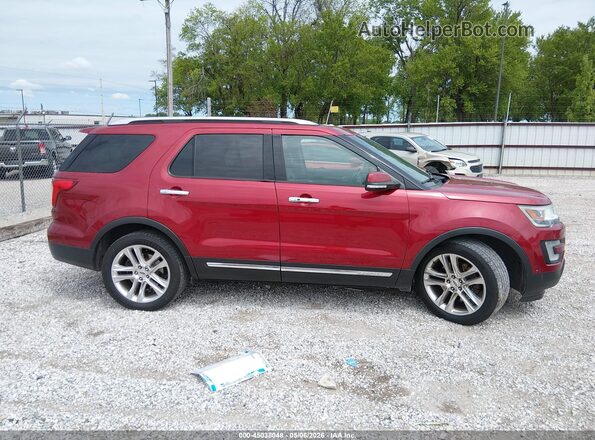 1FM5K7F80GGC39163 2016 FORD FORD EXPLORER Red სალონის 360-გრადუსიანი ხედი