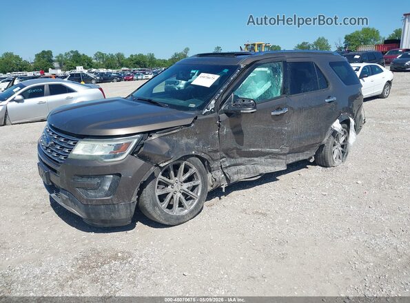 1FM5K7F83GGA27521 2016 FORD FORD EXPLORER Коричневый Передняя левая четверть