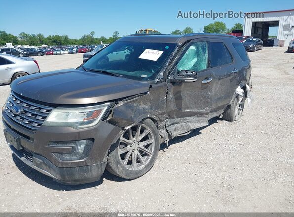 1FM5K7F83GGA27521 2016 FORD FORD EXPLORER Коричневый Вид спереди