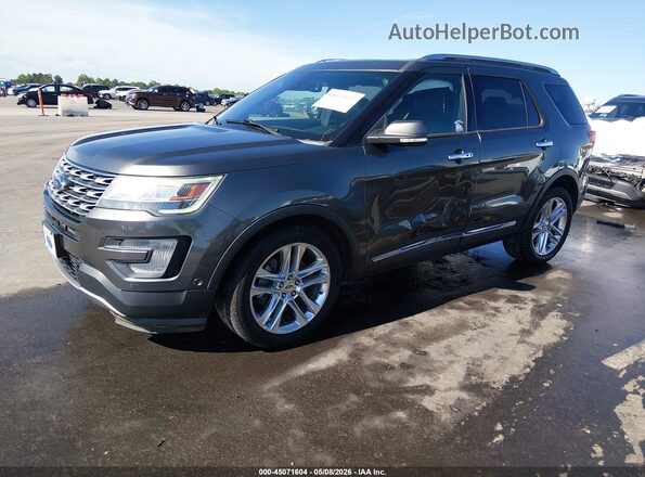 1FM5K7F83HGC82736 2017 FORD FORD EXPLORER Gray Front left
