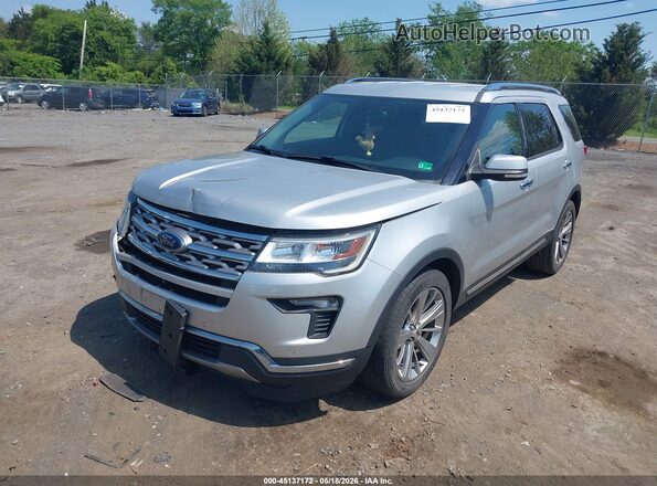 1FM5K7F85JGA12347 2018 FORD EXPLORER Silver წინა მარცხენა ხედი სამი მეოთხედიდან
