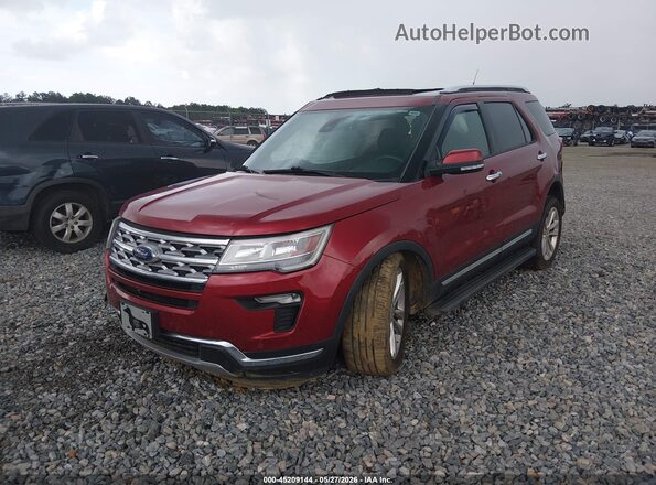 1FM5K7F85KGB01742 2019 FORD EXPLORER Red Передня ліва чверть