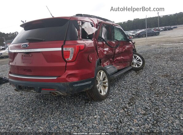 1FM5K7F85KGB01742 2019 FORD EXPLORER Red Задня права чверть