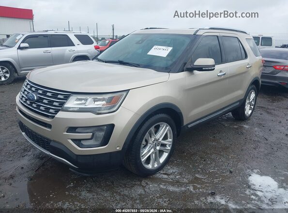 1FM5K7F86HGD78635 2017 FORD EXPLORER Золотой Передняя левая четверть