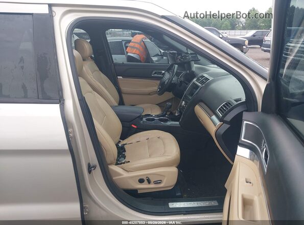 1FM5K7F86HGD78635 2017 FORD EXPLORER Золотой Вид салона спереди