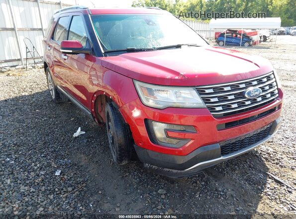 1FM5K7F87GGA69013 2016 FORD FORD EXPLORER Red წინა ხედი