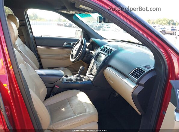 1FM5K7F87GGA69013 2016 FORD FORD EXPLORER Red წინა სალონის ხედი