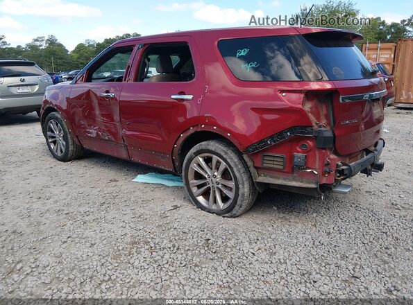 1FM5K7F88JGA39638 2018 FORD EXPLORER Red Задня ліва чверть
