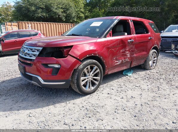 1FM5K7F88JGA39638 2018 FORD EXPLORER Red Передня ліва чверть