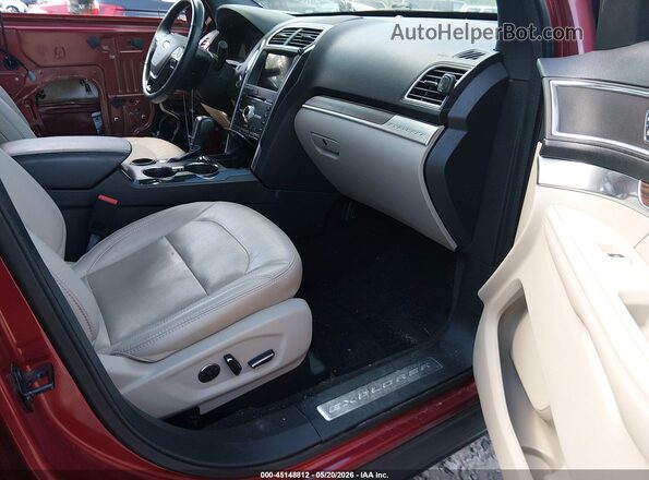 1FM5K7F88JGA39638 2018 FORD EXPLORER Red Вид салону спереду