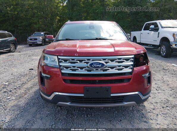 1FM5K7F88JGA39638 2018 FORD EXPLORER Red Вид задньої частини салону