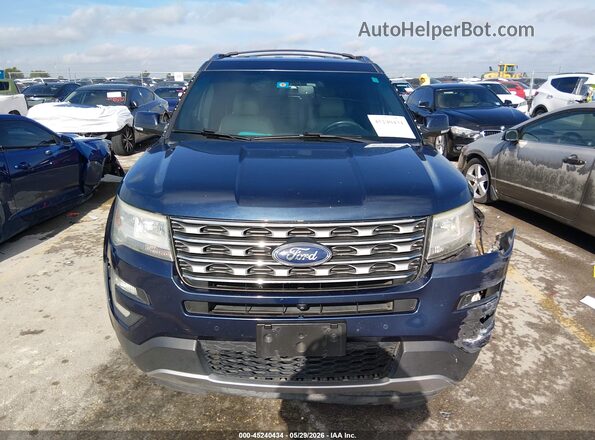 1FM5K7F89GGC69682 2016 FORD EXPLORER Blue Սարքավորումների վահանակի տեսք