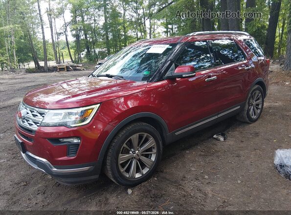 1FM5K7F89JGA27451 2018 FORD EXPLORER Red 