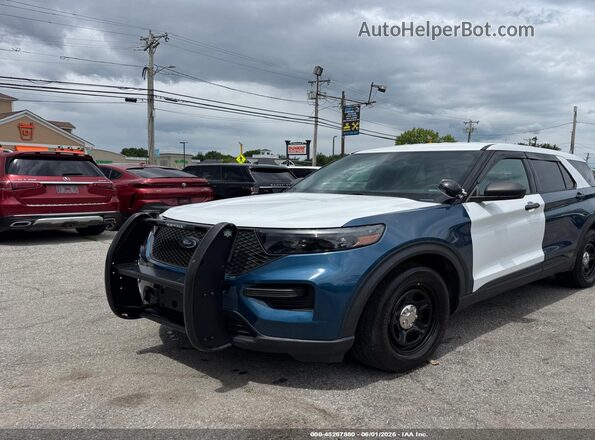 1FM5K8AB0MGC24960 2021 FORD POLICE INTERCEPTOR Белый Передняя левая четверть