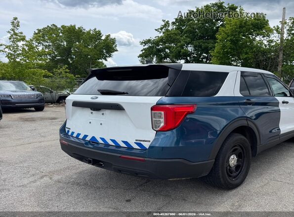 1FM5K8AB0MGC24960 2021 FORD POLICE INTERCEPTOR Белый Задняя правая четверть