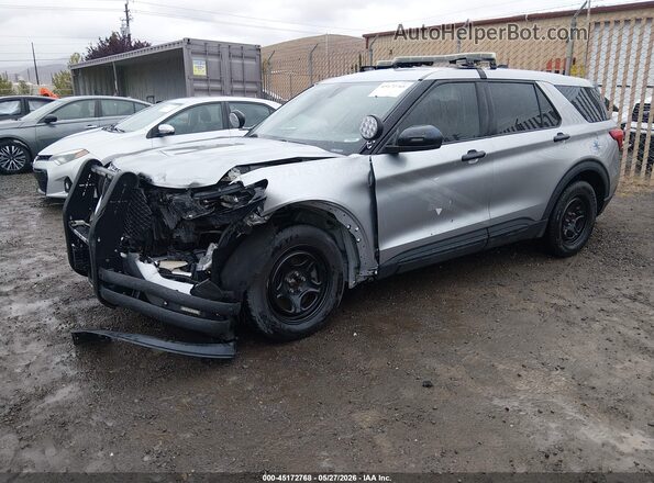 1FM5K8AC2MNA05695 2021 FORD POLICE INTERCEPTOR Silver Передня ліва чверть